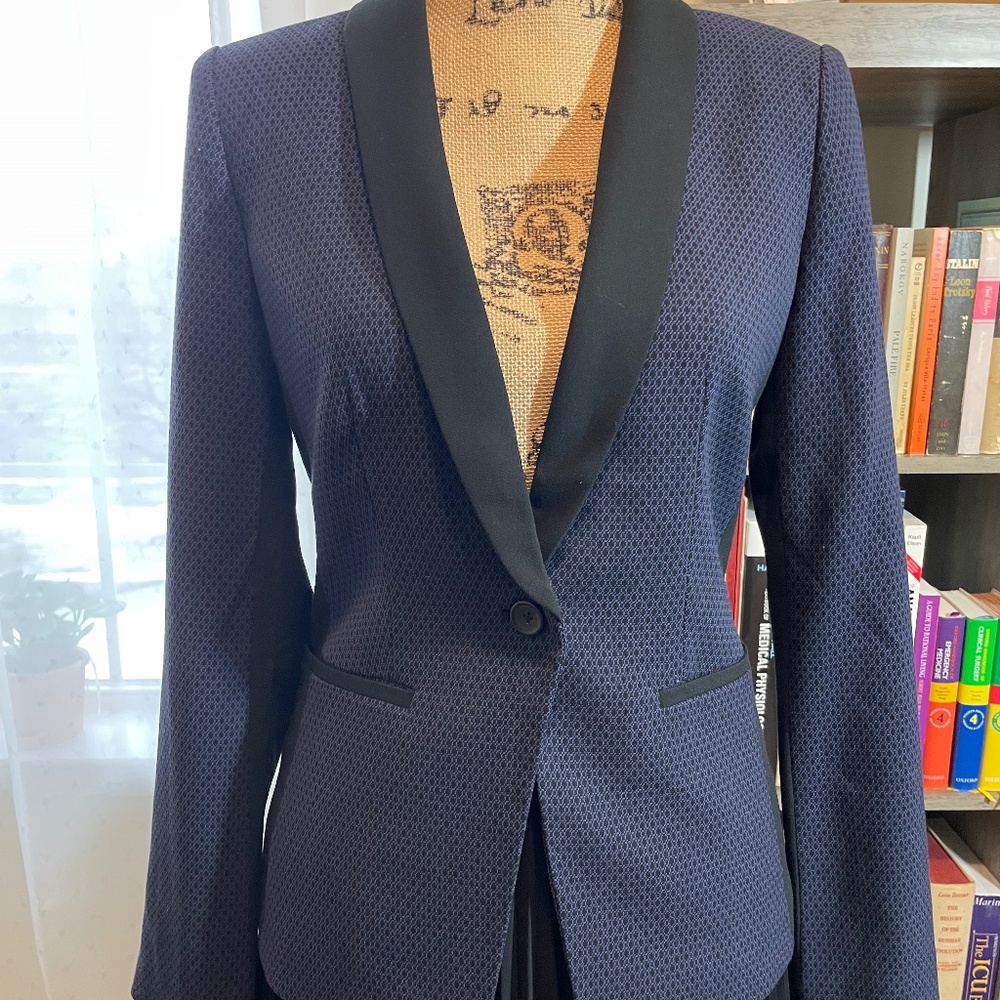 Banana Republic navy and black combination blazer
